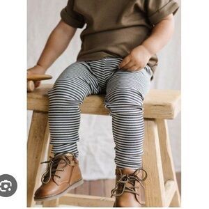 Jamie Kay Organic Cotton Fine Rib Legging in Jean Stripe